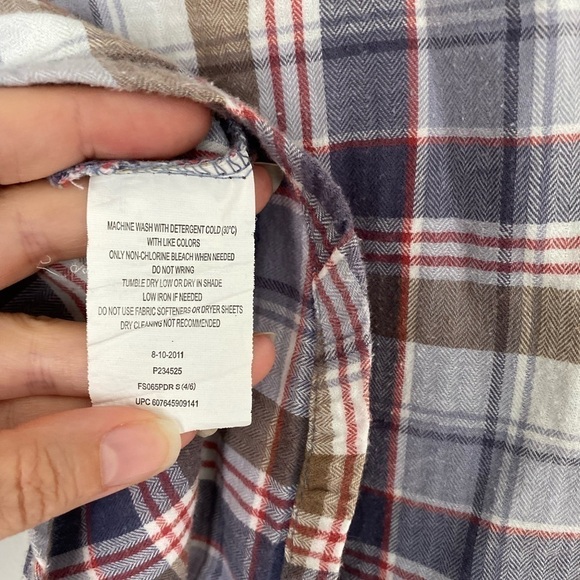 DICKIES Short Sleeve Flannel Button Up Shirt Womens Size Small - Picture 6 of 7